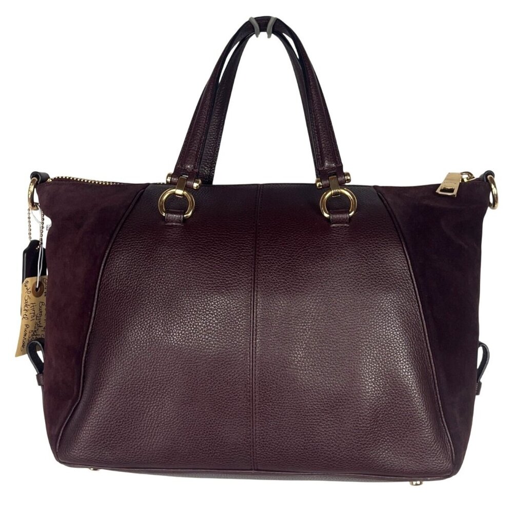 COACH 2017 Burgundy Kelsey Leather Crossbody To Satchel Convertible Bag 55532 - Picture 9 of 16